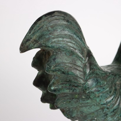 Hahn Skulptur Bronze Italien 1930er-1940er