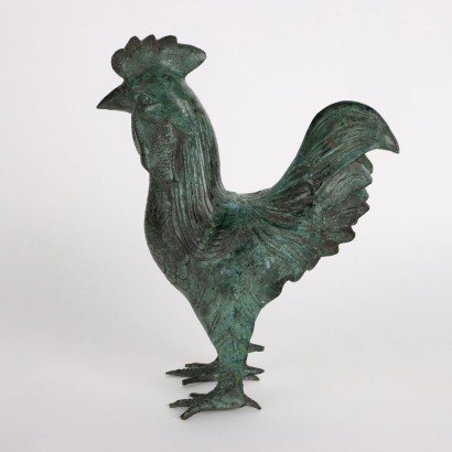 Rooster Bronze Sculpture Italy 1930s-1940s