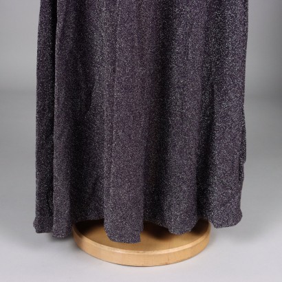 Robe de Soirée Vintage Lamé Taille M Italie Années 1970