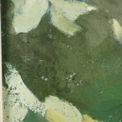 E. Levi Oil on Canvas Italy 1966