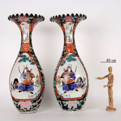 Pair of Vases Porcelain Japan Meiji Era (1868-1912)