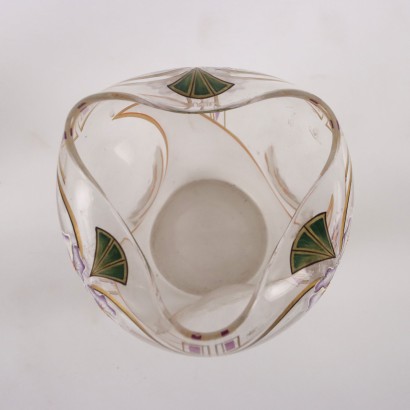 Par de jarrones de vidrio Art Nouveau
