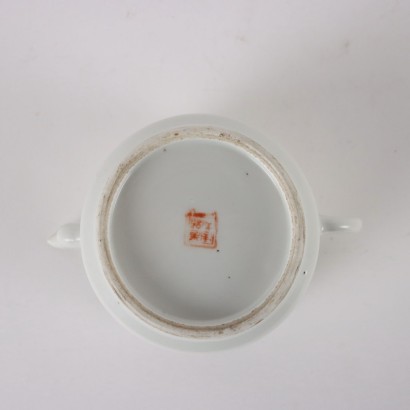 Trois Théières Porcelaine Blanche Chine 1920 ca.