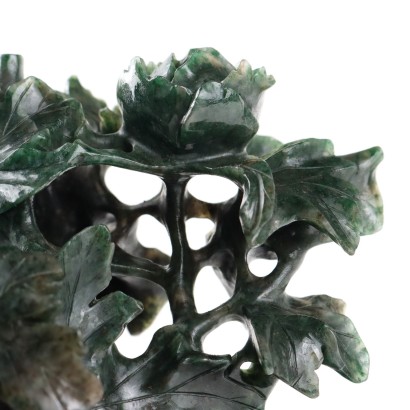 Skulptur aus Grünem Jaspis China XX Jhd