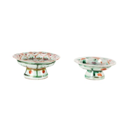 Pair of Fruit Stands Porcelain China XX Century