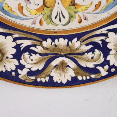 Parade Plate Neo-Renaissance Style Ceramic Italy XX Century