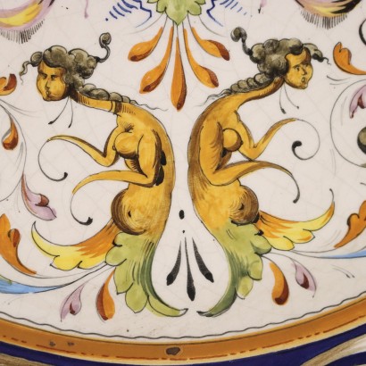 Parade Plate Neo-Renaissance Style Ceramic Italy XX Century