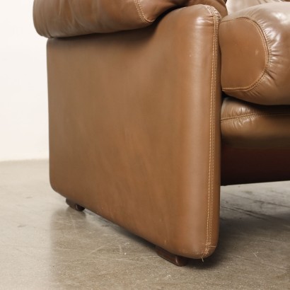 \'Coronado\' Sofa T. Scarpa for B&B Leather Italy 1970s