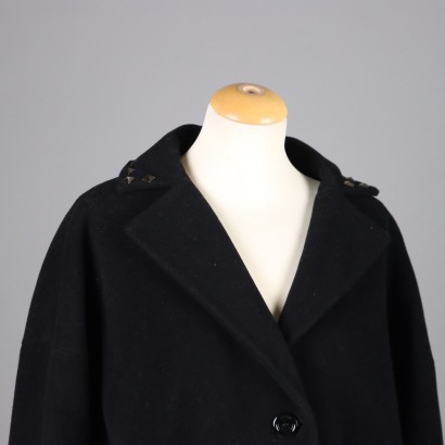 Love Moschino abrigo negro con tachuelas%,Love Moschino abrigo negro con tachuelas%