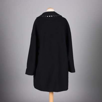 Love Moschino abrigo negro con tachuelas%,Love Moschino abrigo negro con tachuelas%