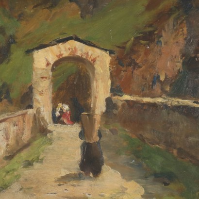 Dipinto attribuito a Lorenzo Delleani,Il ponte del Diavolo in Val di Lanza,Lorenzo Delleani,Lorenzo Delleani,Lorenzo Delleani,Lorenzo Delleani