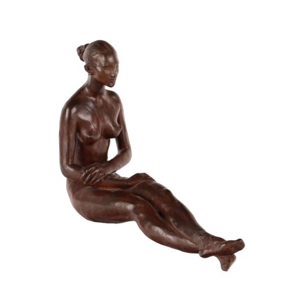 Tänzerin Bronzeskulptur von F. Messina Italien XX Jhd