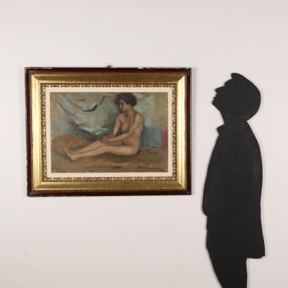 Female Nude Oil on Canvas Italy XX Century