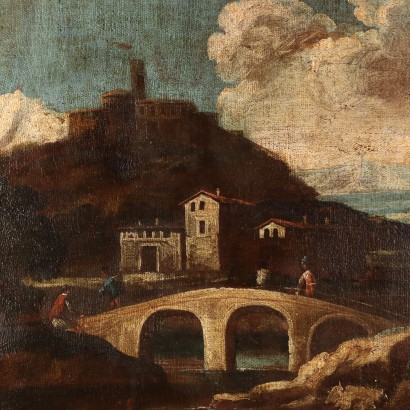 Paar Gemälde Öl auf Leinwand Nordeuropa XVII-XVIII Jhd