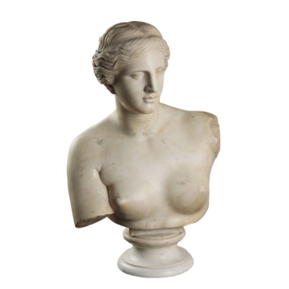 Copie de la Vénus de Milo Buste en Marbre Blanc Italie XXe Siècle