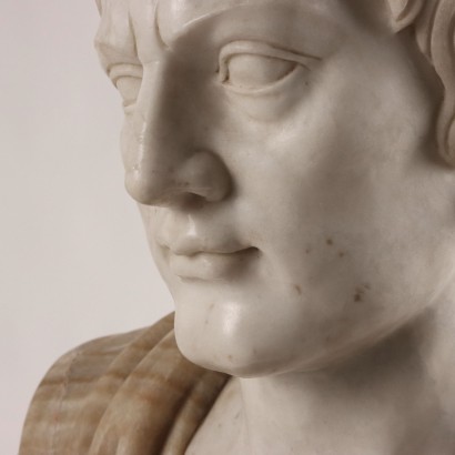 Büste eines Römischen Kaisers Marmor Italien XX Jhd