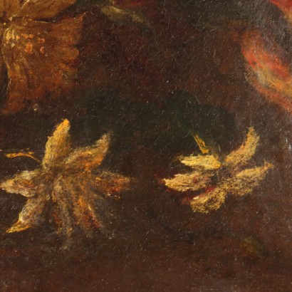 Still Life with Flowers Oil on Canvas Italy XVIII Century