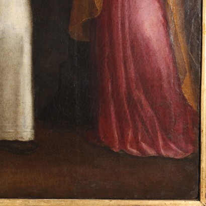 arte, arte italiano, pintura italiana antigua, pintura del siglo XVII con escena de, la captura de Santo Tomás de A