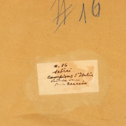 M. Bezzola Mischtechnik auf Papier Italien 1930er Jahre