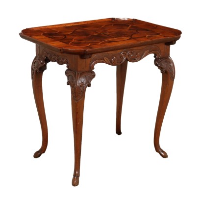 Coffee Table Chippendale Style Walnut Northern Europe XIX Century