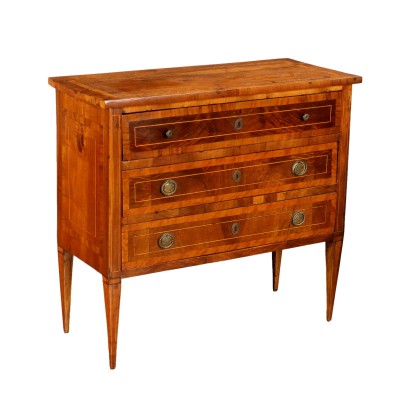 Chest of Drawers Neoclassical Style Walnut Italy XX Century