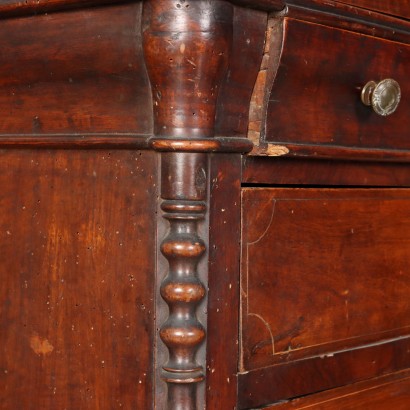 Flap Cabinet Louis Philippe Walnut Italy XIX Century