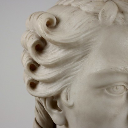 arte, arte italiano, pintura italiana antigua, busto de mármol blanco Achilles Della Bi