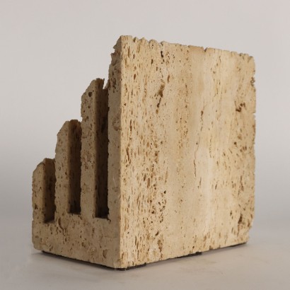 Card Holder Travertine Marble Italy 1960s-1970s