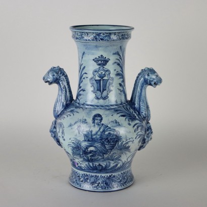 Vase by L. Grosso Ceramic Italy XX Century