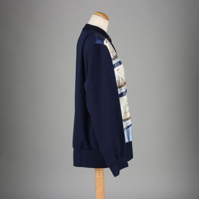 Hermès Cardigan Wolle Seide Gr. 44 Frankreich 1970er-1980er