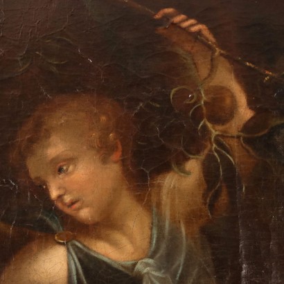 Vièrge avec Enfant Huile sur Toile Italie XVIIe Siècle