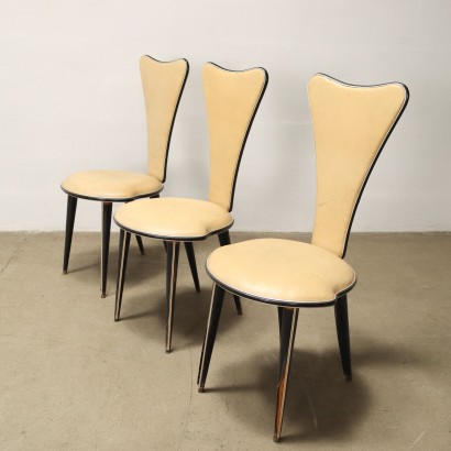Group of 6 Chairs U. Mascagni Wood Italy 1950s-1960s