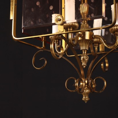 antigüedades, candelabro, candelabros antiguos, candelabro antiguo, candelabro italiano antiguo, candelabro antiguo, candelabro neoclásico, candelabro del siglo XIX,Lámpara de linterna de latón,Lámpara de linterna de latón