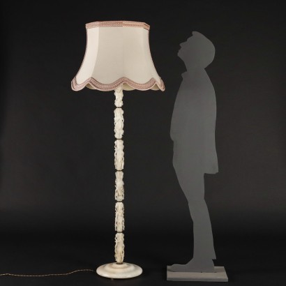 Stehlampe Art Déco Alabaster Italien 1930er-1940er