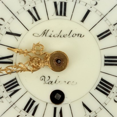 antiquariato, orologio, antiquariato orologio, orologio antico, orologio antico italiano, orologio di antiquariato, orologio neoclassico, orologio del 800, orologio a pendolo, orologio da parete,Orologio da Parete Michelon Valence