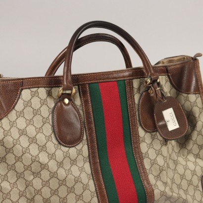 Vintage Gucci Monogram Bag Leather Italy 1950s-1960s