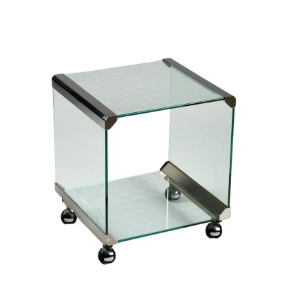 Service Trolley by Gallotti & Radice Glass Italy 1980s