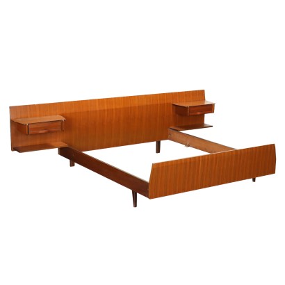 Double Bed Exotic Wood Italy 1960s