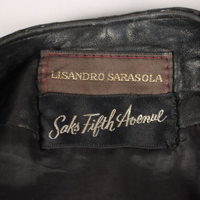 Veste Vintage A. Sarasola Cuir Taille L États-Unis des Années 1980