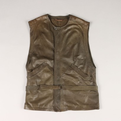 Vintage Gucci Men's Gilet Leather Size 42 Italy