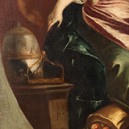 The Allegory of Europe Oil on Canvas Italy XVIII Century