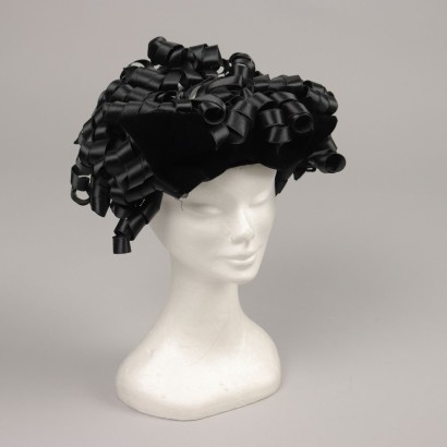 sombrero negro de la vendimia