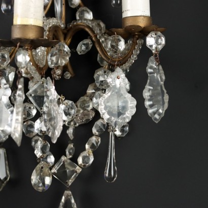 Paar Wandlampen aus Glas Italien XX Jhd