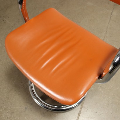 Swivel Chair Leatherette Italy 1970s