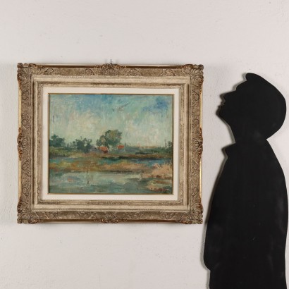 Kunst, italienische Kunst, italienische Malerei des zwanzigsten Jahrhunderts, Landschaftsmalerei von Ezio Pastorio, Ezio Pastorio