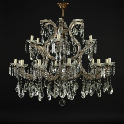Ancient Chandelier Maria Theresa Style XX Century Lamps Antiques