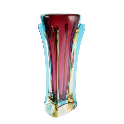 modernariato, modernariato di design, vaso, vaso modernariato, vaso di modernariato, vaso italiano, vaso vintage, vaso anni '60, vaso design anni 60,Vaso in Vetro Sommerso