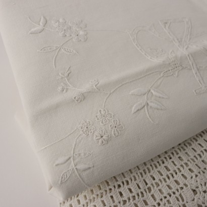 Double Sheet with 2 Pillowcases Flax Italy XX Century