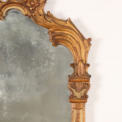 Mirror Eclectic Style Gilded Wood Italy XX Century