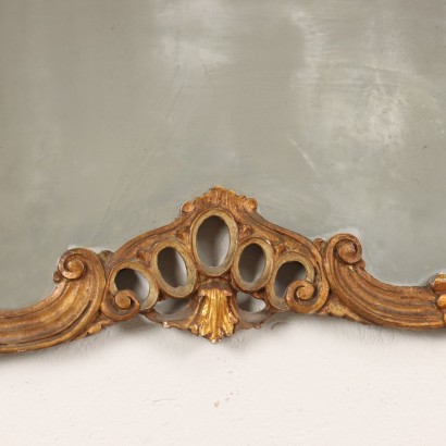 Mirror Eclectic Style Gilded Wood Italy XX Century